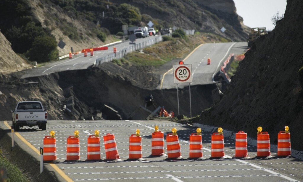 Baja scenic toll road slide in 2013